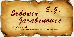 Srbomir Garabinović vizit kartica
